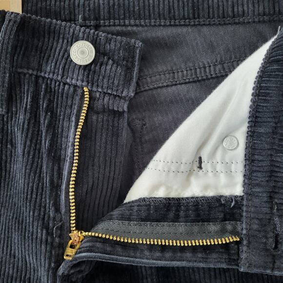 Levi's 315 Shaping Bootcut Corduroy Jeans Black Mid Rise Button Zip Size 30 10 - Picture 7 of 12